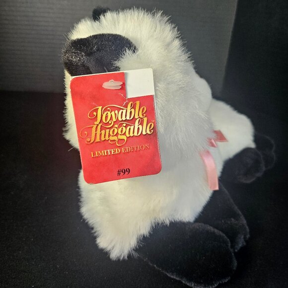 Platinum Plus Black And White Plush Cat Lovable Huggable Limited Edition #99 - Picture 2 of 10